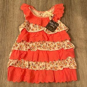 Matilda Jane size 4 floral and eyelet tiered tunic. NWT size 4